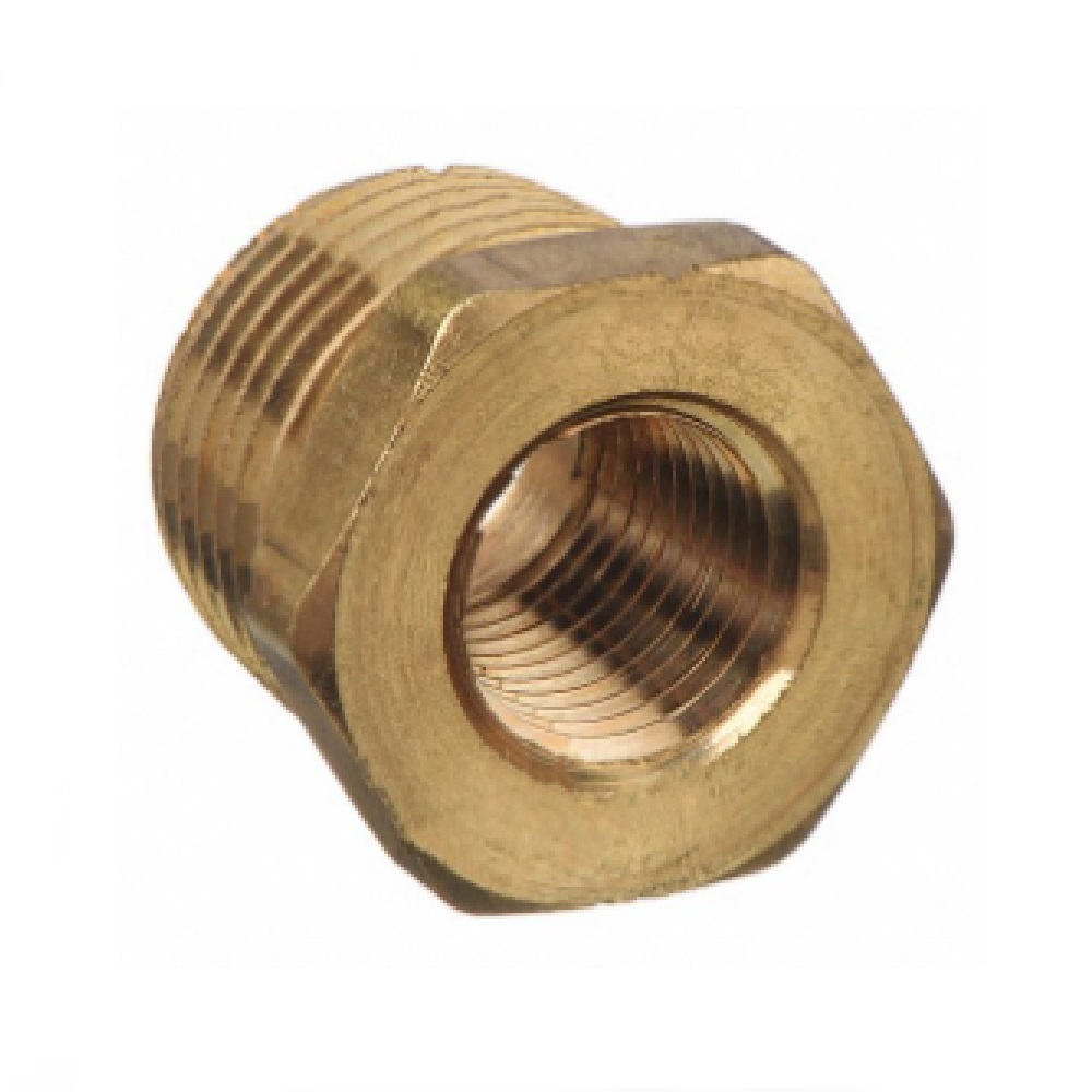 110A-FE ANDERSON BRASS FITTING<BR>1" NPT MALE X 3/4" NPT FEMALE HEX REDUCING BUSHING